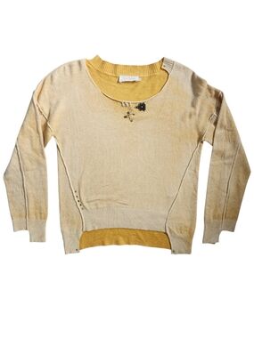 Elisa Cavaletti Italian Artisanal Dyed Knit Cashmere Blend Sweater